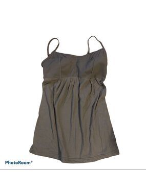 Lululemon Women's size 6 Grey Dance Pleated Strappy Activewear Tank Top